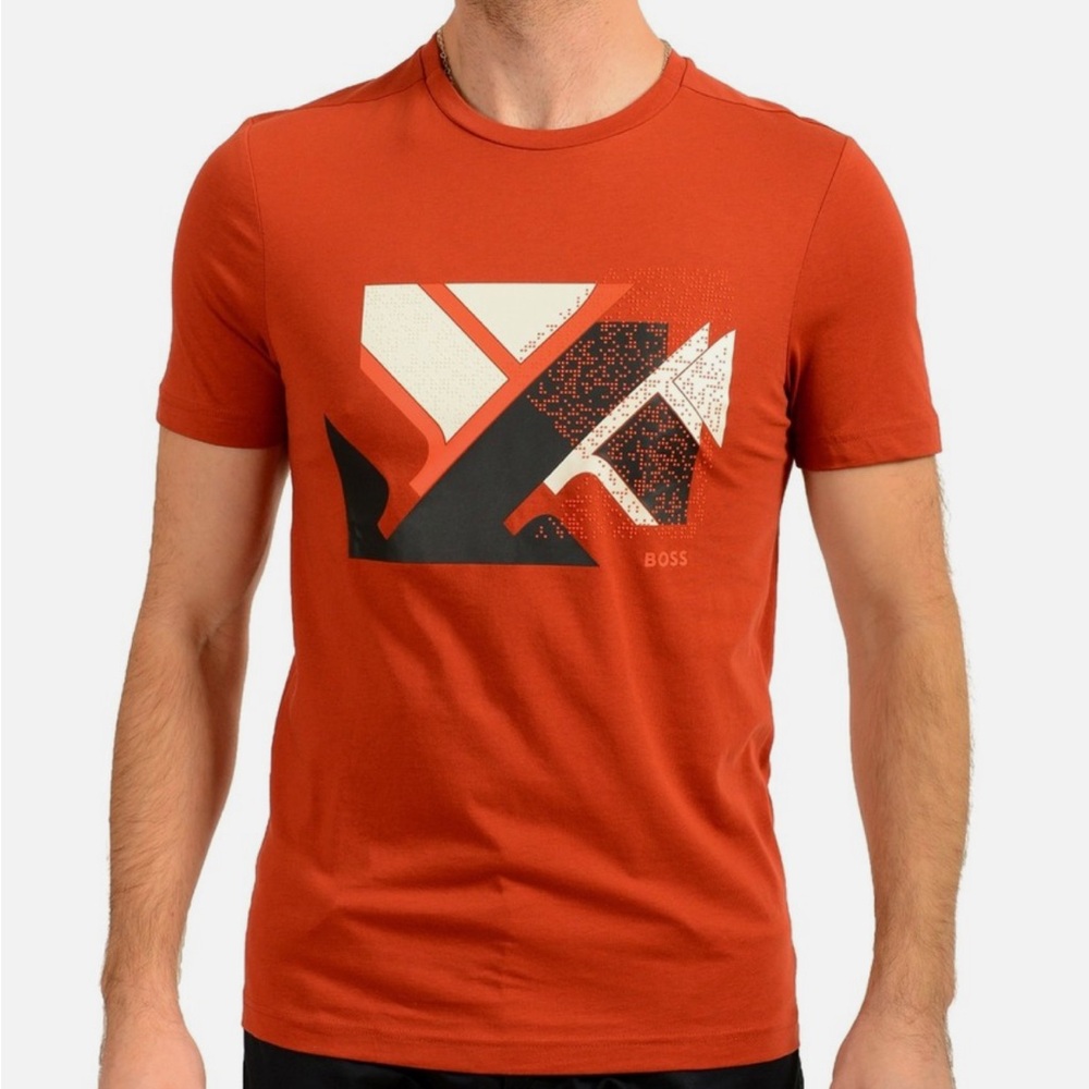 Hugo Boss Men's Graphic Tee - Burnt Orange